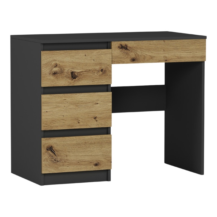 Birou, PVC, N-34L antracyt mix artisan, 76x50x96