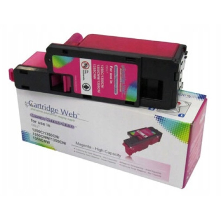 Cartus Toner Cartridge Web Magenta pentru Dell c1660w, 1000 pagini