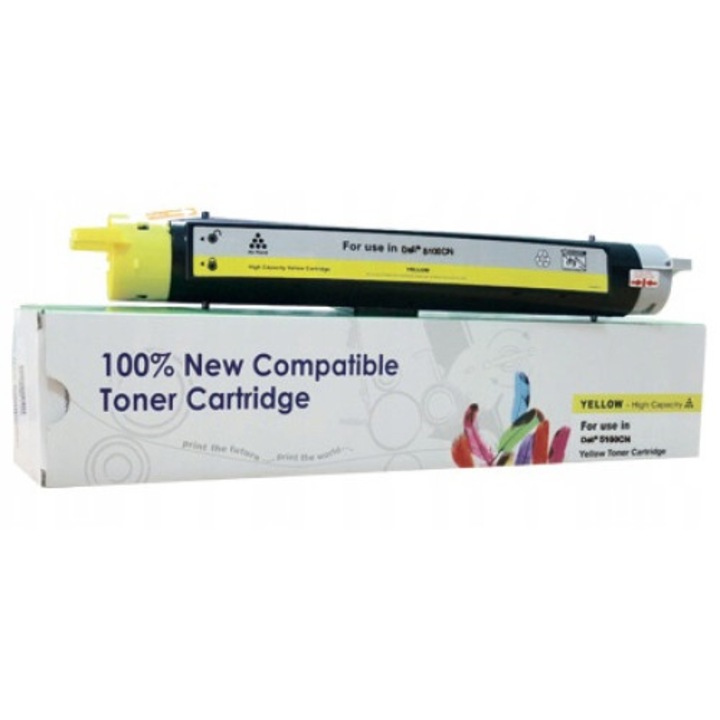 Cartus imprimanta Cartridge Web, compatibil Dell 5100, galben, 8000 pagini