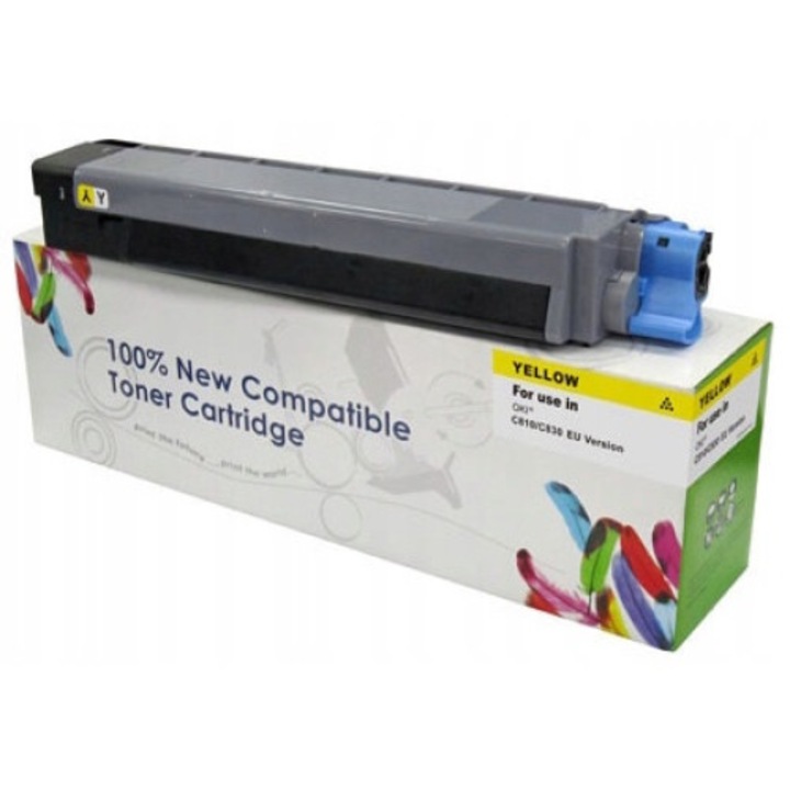 Cartus Toner Cartridge Web pentru OKI MC860, Galben, 10000 pagini