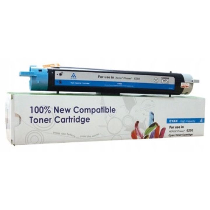 Cartus toner Cartridge Web pentru Xerox Phaser 6250, Cyan, 8000 pagini