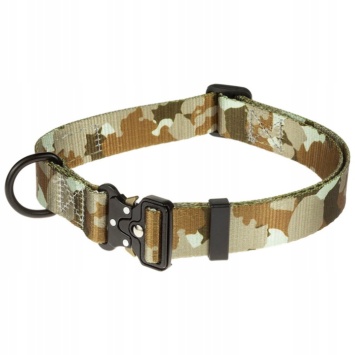 Kutyanyakörv, Wesolypupil, Állítható, 46-55 cm, Fogantyúval és Erős Fém csattal, Kopásálló és Hordozható, Alkalmas Nagy és Közepes méretű kutyák kiképzésére, Textil, M, Zöld