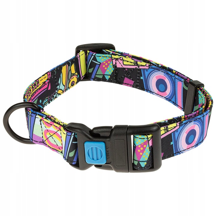 Nyakörv és Póráz szett, Wesolypupil, Kutyáknak, Állítható, 46-55 cm, 120 cm, Textil, L, Többszínű