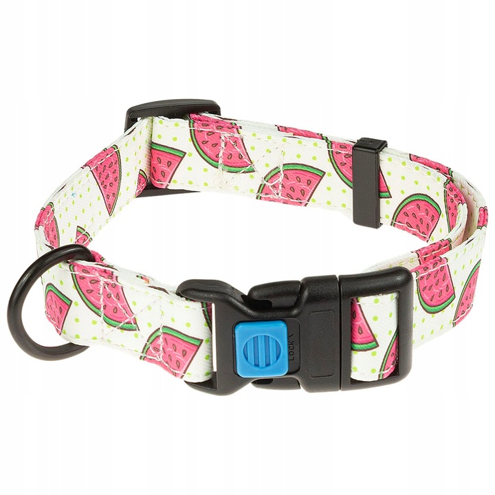 Nyakörv és póráz szett, Wesolypupil, Kutyáknak, Állítható, 46-55 cm, 120 cm, Textil, L, Fehér/Piros