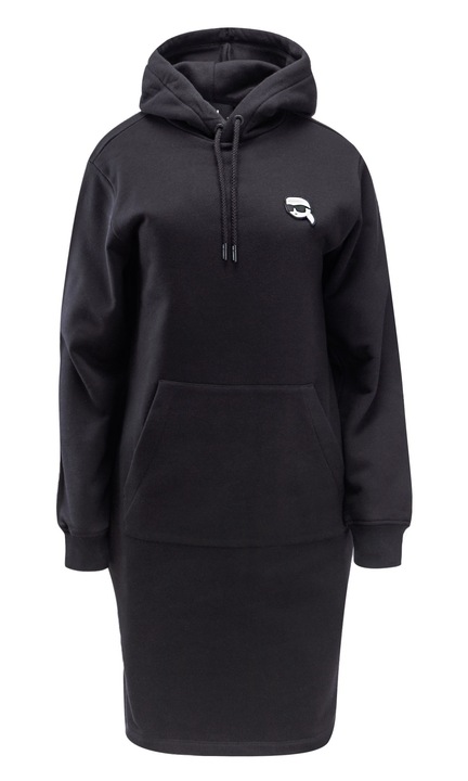 Noi pulover ruha, Karl Lagerfeld, organikus pamut/polieszter, fekete, Fekete, M