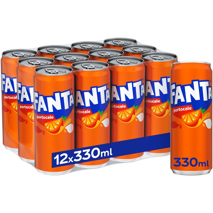 Bautura carbogazoasa Fanta Orange, Doza 12 x 0.33l