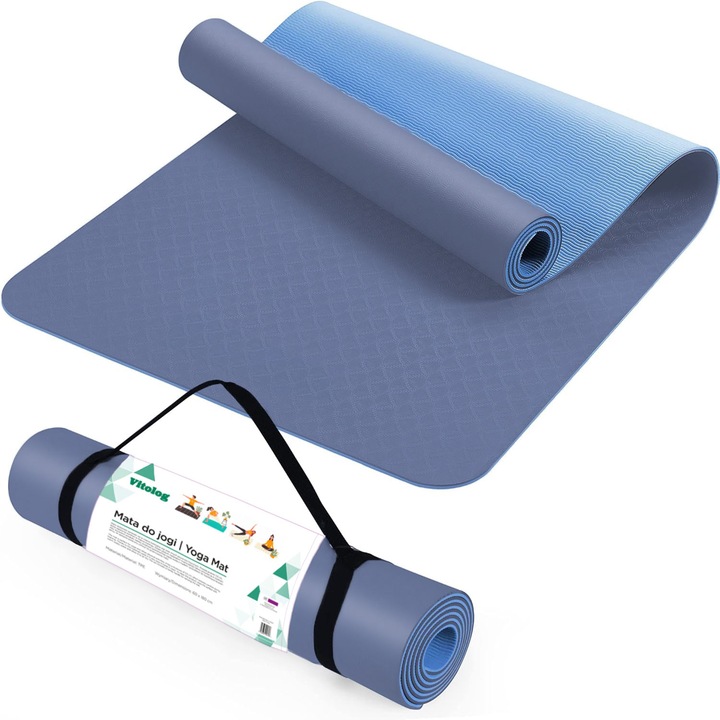 Edzőszőnyeg, Vitolog, csúszásmentes, 6mm, 180x60cm