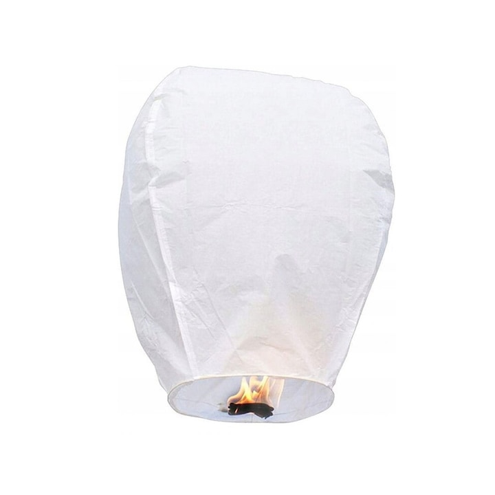 Lampion zburator PrzydaSie.pl, hartie rezistenta, alb, 82x32cm