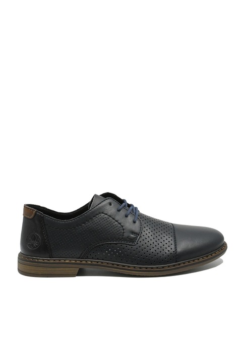 Pantofi office Rieker bleumarin din piele naturala cu perforatii RIK13431-14, Bleumarin