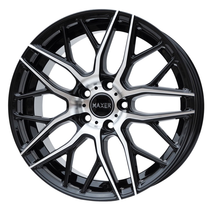 Set 4 jante aliaj Haxer, HX038, 18x8 inch, 5x112, ET45, MB - lustruit + negru