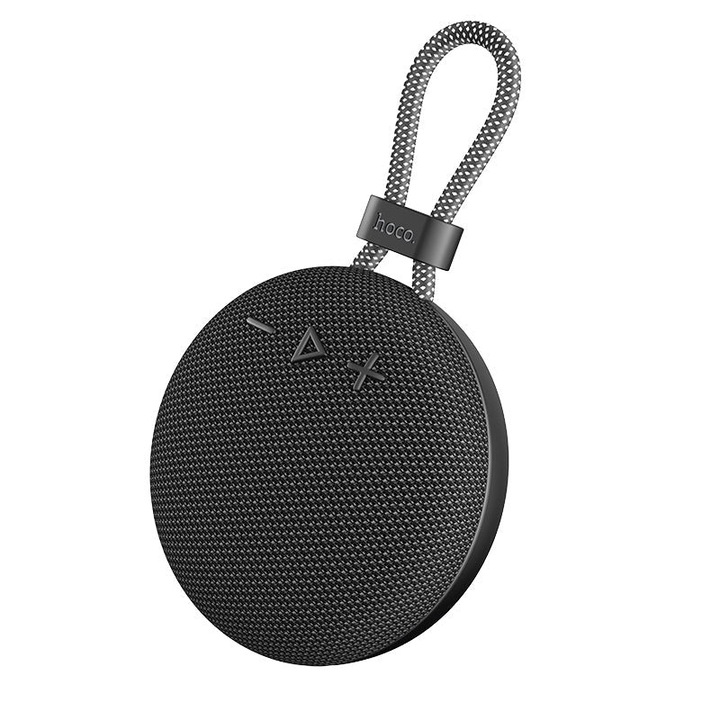 Boxa portabila Bluetooth 5.2, Wireless, 1200 mAh, 5W, Negru, Hoco BS60
