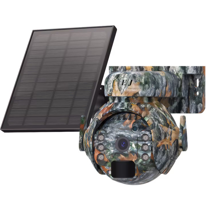 Camera video, EJ PRODUCTS, 3MP, rotire 355°, inclinare 90°, video, audio bidirectional, vizionare nocturna, detectarea miscarii, camuflaj