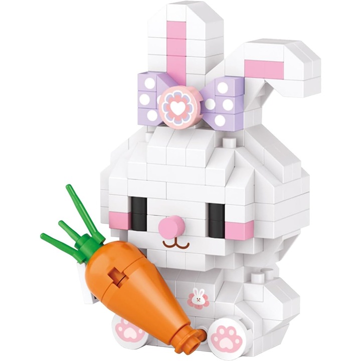 Building Kit Carrot and Juicy, 170 darab, narancssárga/fehér