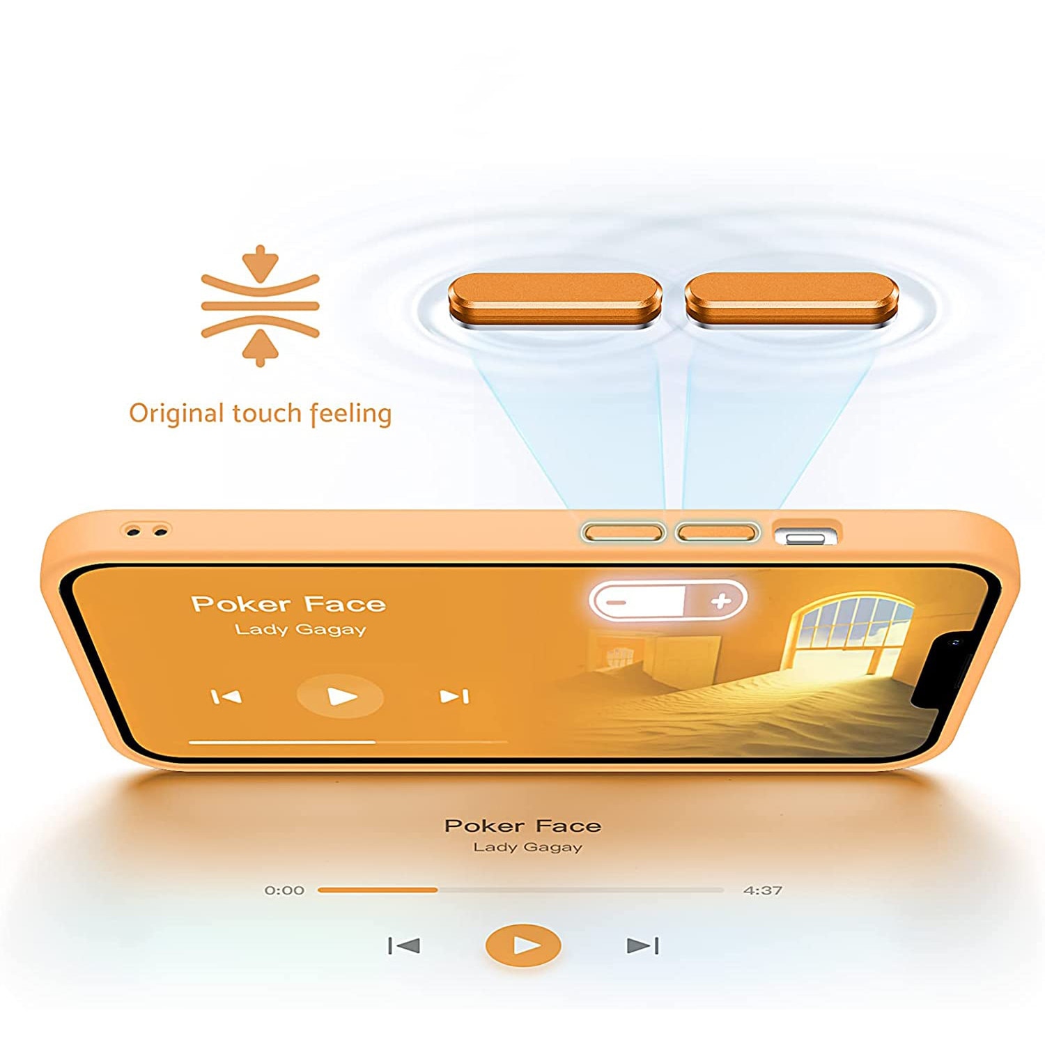 Husa de protectie pentru Iphone 12/12 Pro, compatibila Magsafe, Hybrid, Antisoc, Orange