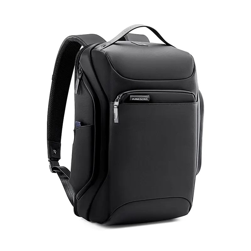 Rucsac laptop 15.6", business, impermeabil, cu port incarcare USB, KINGSONS, 30x22x50 cm, Negru