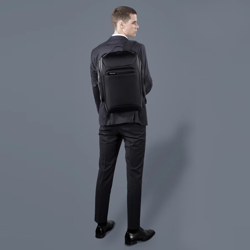 Rucsac laptop 15.6", business, impermeabil, cu port incarcare USB, KINGSONS, 30x22x50 cm, Negru