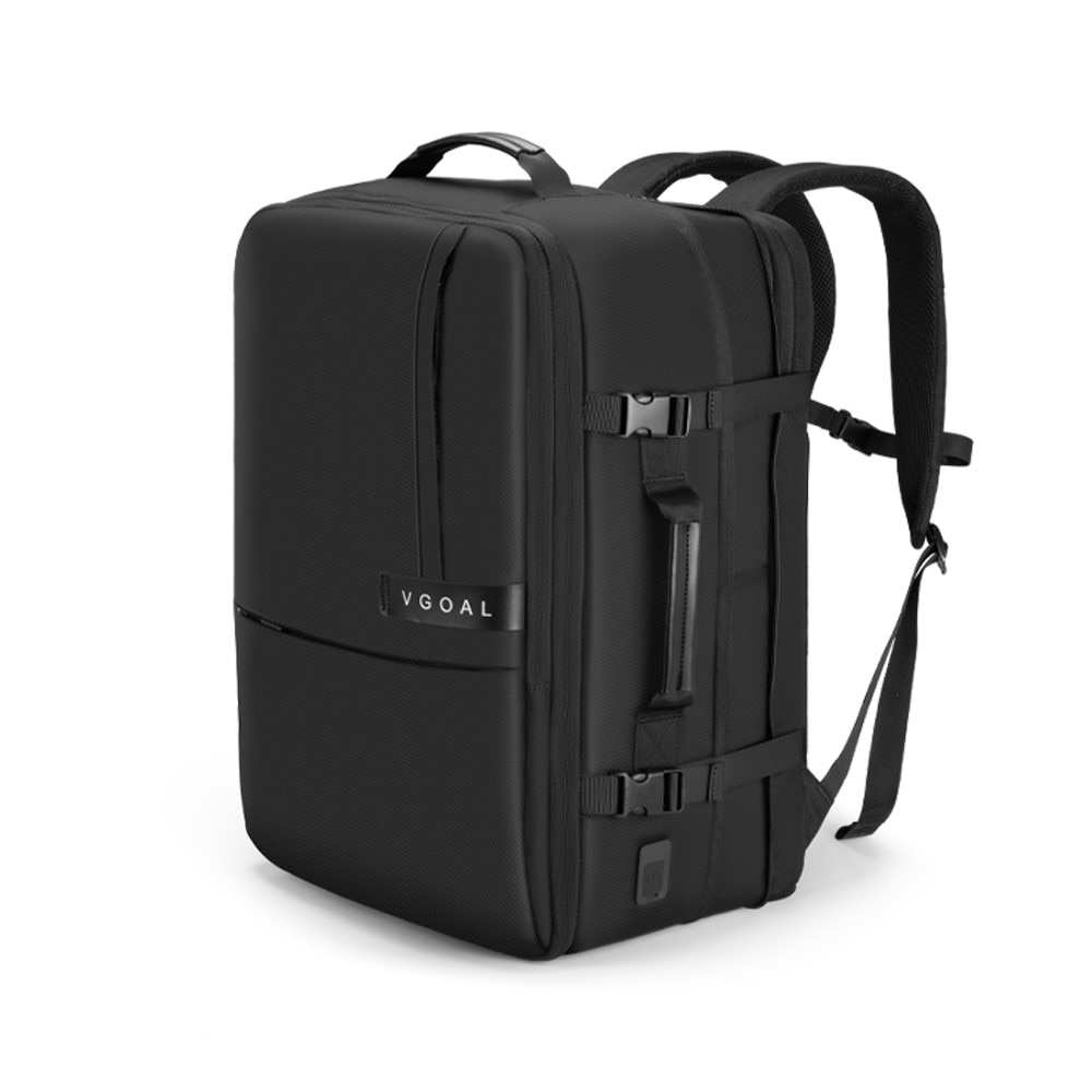 Rucsac laptop 17", pentru calatorii, expandabil pana la 42 L, cu port de incarcare USB, VGOAL, 33x24/29x52 cm, Negru
