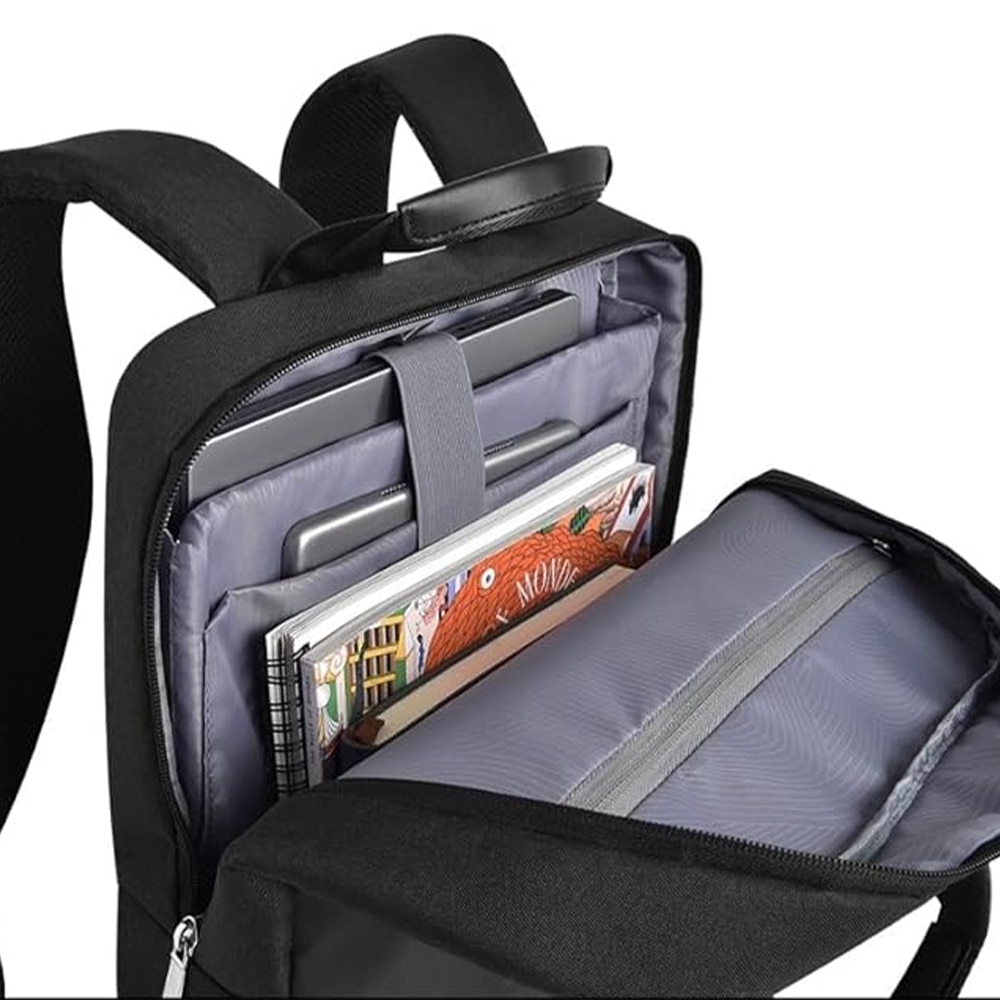 Geanta Ace S pentru Laptop 15.6”, OPTIM SOLUTION, Multi-pockets Rucsac, Universal, Ultra Protectie 2 in 1, Waterproof, High-Load Capacity, Interior Captusit, Negru