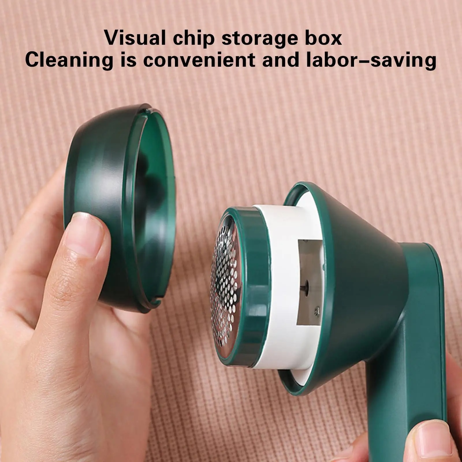 Aparat de Curatat Scame, PRINTERY, Reincarcabil prin USB, Rotire a lamei de 8800 rotatii/min, Perie si Cablu Incarcare Incluse, Verde