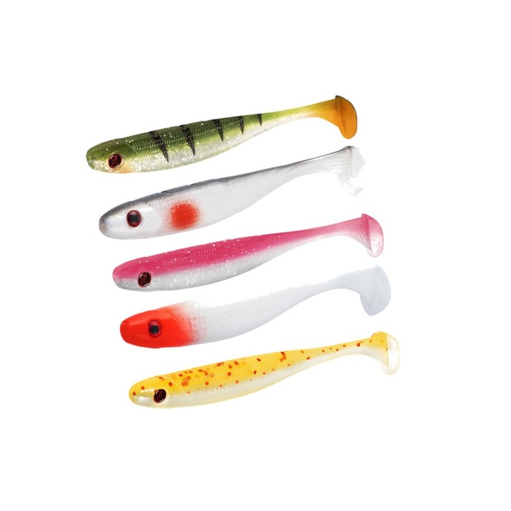 Изкуствени меки примамки Plic 5 Mix top lures Soft BOMB! Рипа 10см - Многоцветна