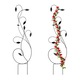 Set 2 spaliere pentru plante cataratoare, fier, Relaxdays, dimensiuni 144 x 39 cm, negru