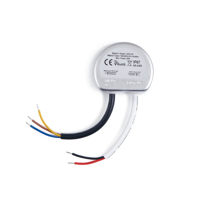 LED захранваща кутия, FLUSH PRO 24V 2.5A 60W IP67