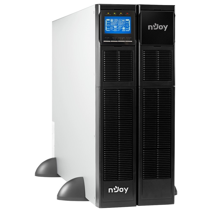 UPS nJoy Balder 6000, 6000VA, 6000W, Online rack (2U), LCD дисплей (2U Baterry Pack)