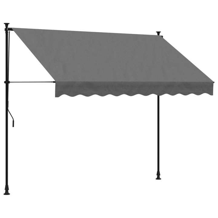 Прибираща се тента vidaXL, Антрацит, 250x150 см, Плат и стомана, 6.05 kg