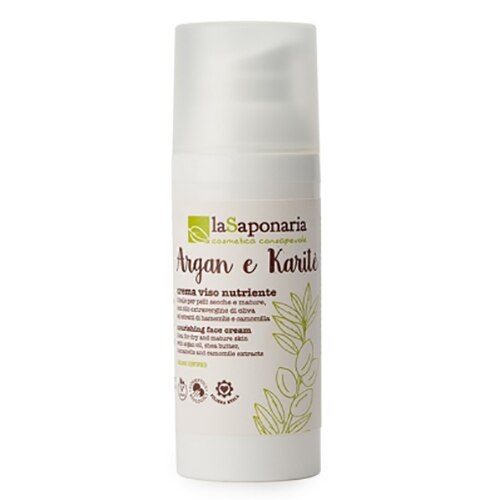 Crema de fata hranitoare cu ulei de argan si unt de shea La Saponaria, 50 ml