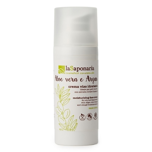 Crema de fata hidratanta cu aloe vera si argan La Saponaria, 50 ml
