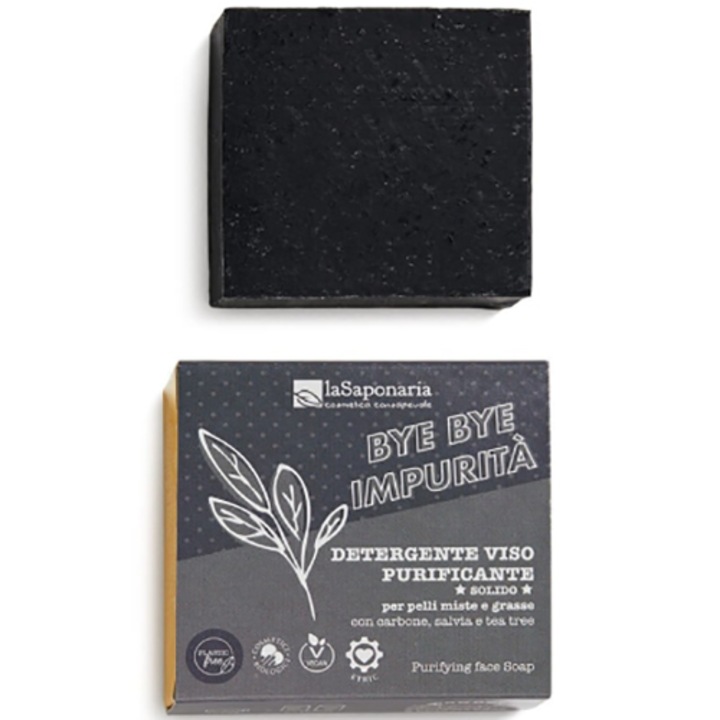 Твърд сапун за лице La Saponaria Bye Bye Impurities, 70 гр