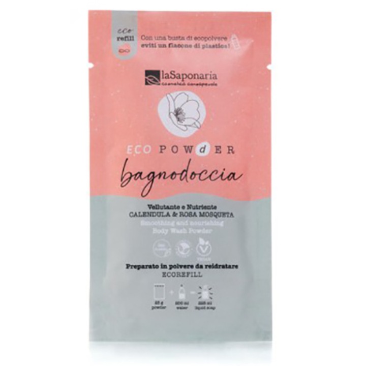 La Saponaria nyugtató és tápláló púderes tusfürdő, 25 g