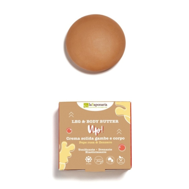 La Saponaria Up! Szilárd test- és lábvaj rózsaborssal és gyömbérrel, 80ml