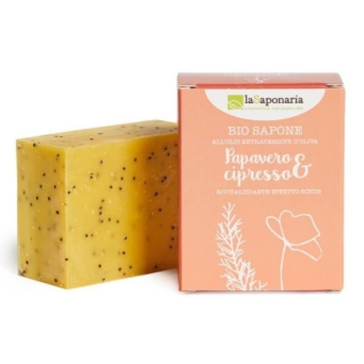 Твърд сапун La Saponaria, С мак и кипарис, 100 гр