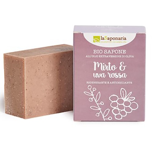 Sapun solid cu mirt si struguri rosii La Saponaria, 100 gr