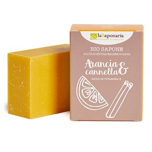 Sapun solid cu portocale si scortisoara La Saponaria, 100 gr