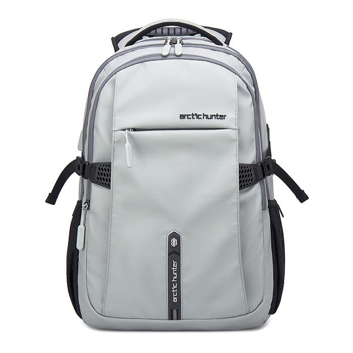 Rucsac Arctic Hunter B00388, laptop 15.6", USB, 27L, gri, 30x46x21cm