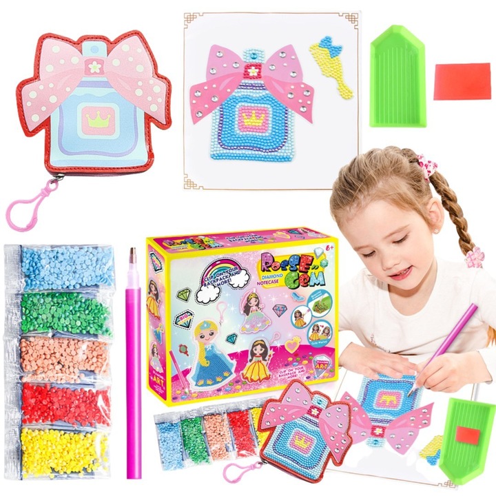 Set de Artizanat, Import ProNice, 5D, Creativitate si Dezvoltare Manuala, Multicolor, 25x20x4.8cm