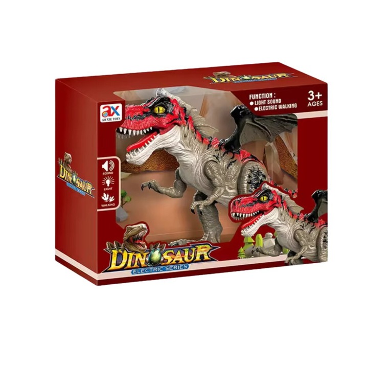 Interaktív dinoszaurusz Import ProNice, fény- és hangeffektusok, 37x13,8x29,5 cm