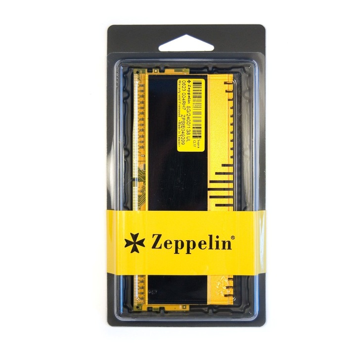 Памет DDR zeppelin DDR4 gaming 8GB честота 3600 mhz, 1 радиаторен модул, продажба на дребно