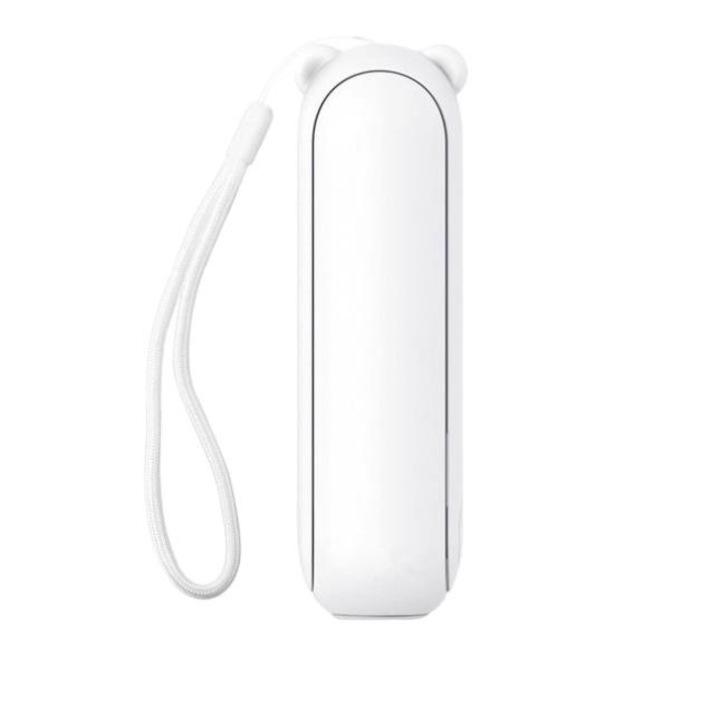 Hordozható kézi ventilátor, többfunkciós, fehér, 12-48h autonómia, USB töltés