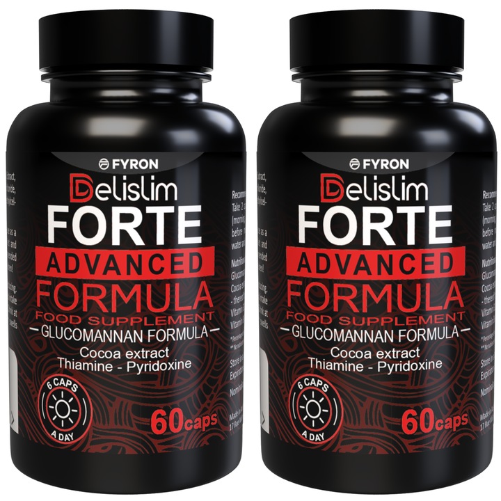 Delislim Forte, Fyron, 120 de capsule, Pachet de 2, Multicolor