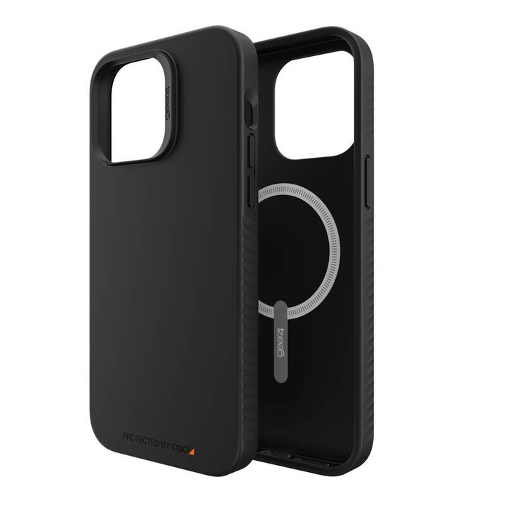 Husa Gear4 Rio Snap pentru iPhone 14 Pro Max, compatibil Apple MagSafe, D3O®, Negru