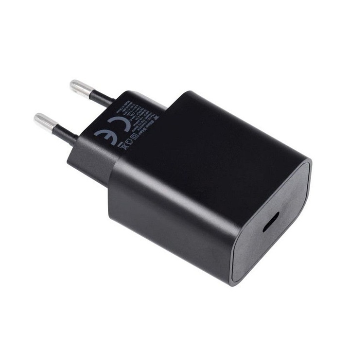 Blue Star hálózati töltő, 1xUSB-C, 25 W, Quick Charge 4.0, PD, 3A, Type-C kábel mellékelve, Fehér
