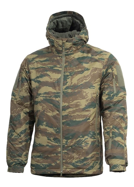 Geaca barbateasca Pentagon Hoplite Parka, impermeabila 5000mm, termoizolanta, Woodland, XS