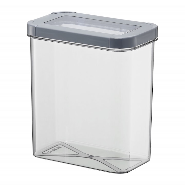 Recipient depozitare cu capac gri 1.8L, Ambition Optimo