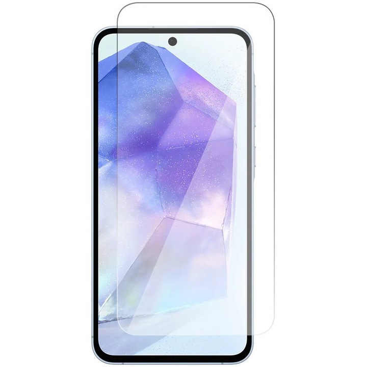 Üvegfólia Samsung Galaxy A35 / A55 készülékhez, Ultra átlátszó, Oleofób kezelés, Magas fokú ellenállás 9H, Érintésérzékenység, UV-védelem, Ujjlenyomatok, Ütésgátló, Karcolásgátló