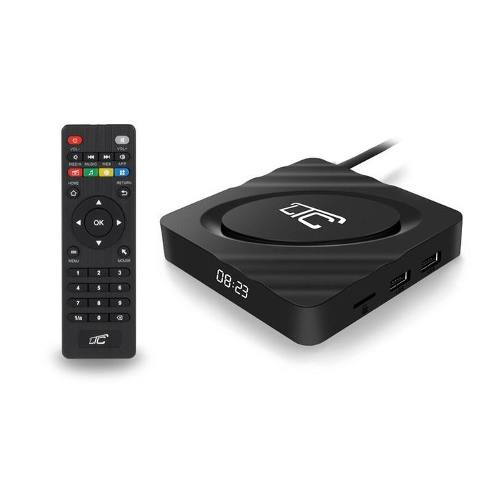 Плейър Small PC TV Smart Box, LTC, Android 9.1, 2GB RAM, 16GB Flash, 4K UHD, черен