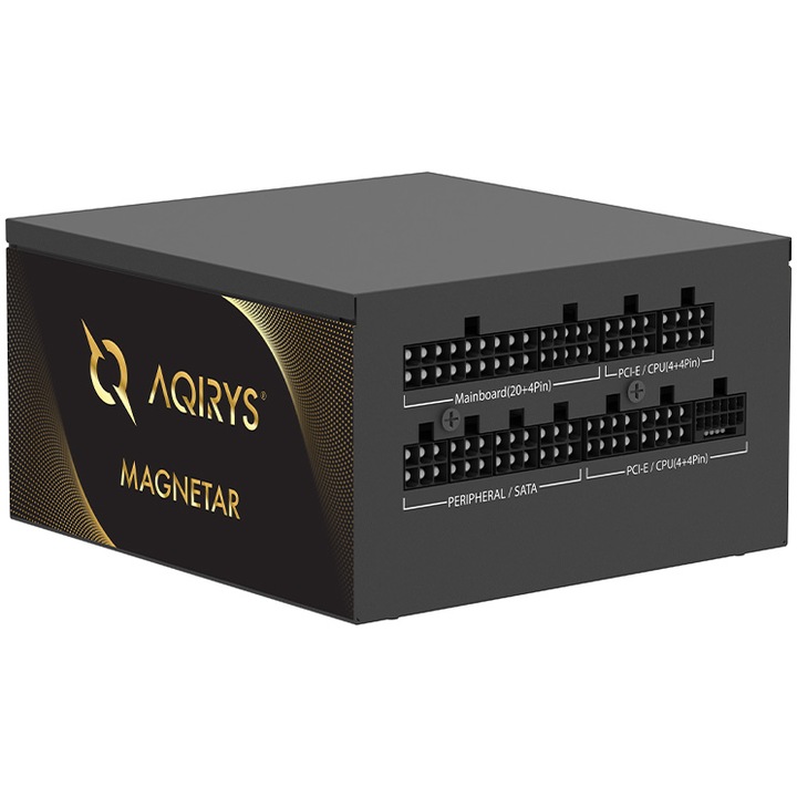 Sursa AQIRYS Magnetar, 80 PLUS® Gold, 750W, ATX 3.0 Compatible, PFC Active, PCIe 5.0 Ready