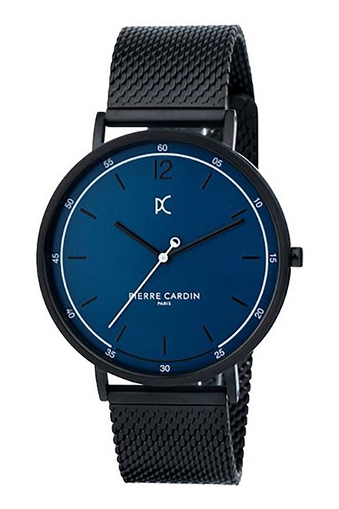 Pierre Cardin, Часовник с мрежеста верижка, Черен